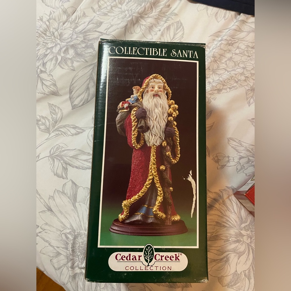 Cedar Creek Santa Figurine with Original Box